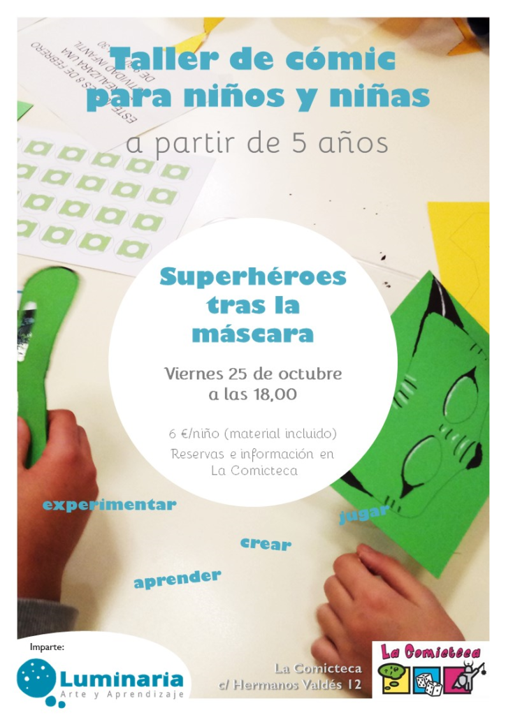 Taller de cómic para niños y niñas a partir de 5 años